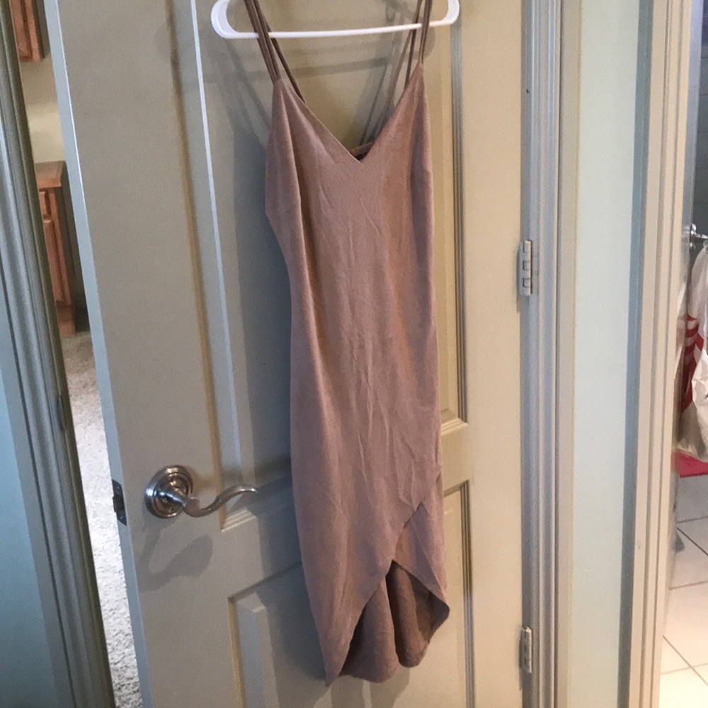 Suede clubbing dress